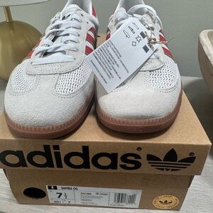 Men’s Adidas Samba OG - Cream and Red